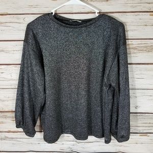 Zara Trafaluc Shimmert Long Sleeve, size Medium